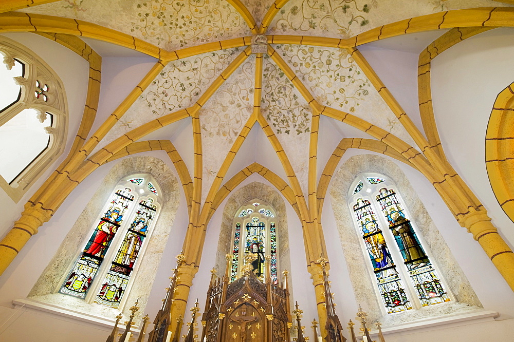 Star vault, left apse, Church of St. Giles, Raach, Bucklige Welt, Lower Austria, Austria, Europe