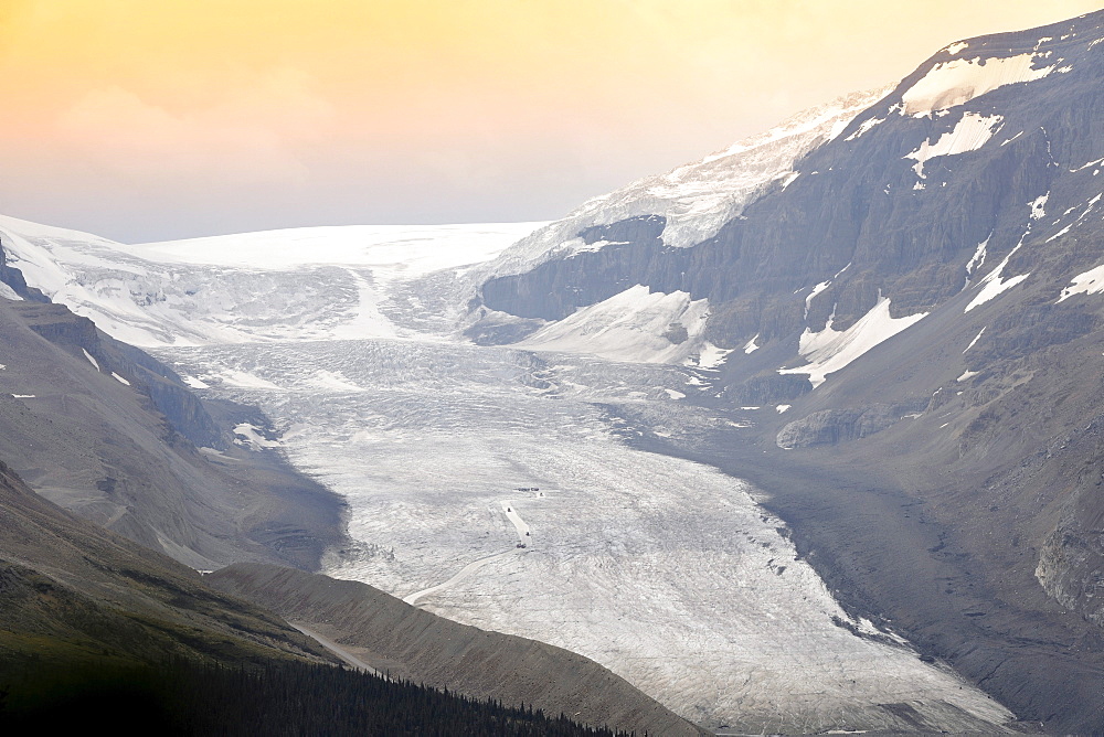 Evening at the Athabasca Glacier, Columbia Icefield, Icefields Parkway, Jasper National Park, Canadian Rockies, Alberta, Canada