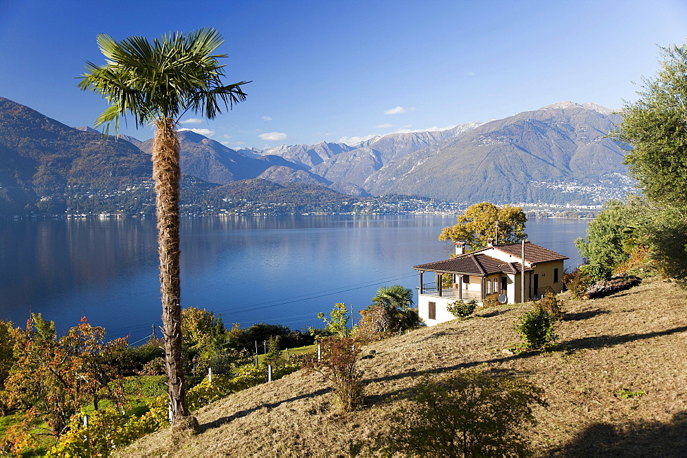 Idyllically situated holiday house on Lake Maggiore, Ranzo, Sant Abbondio, canton of Ticino, Switzerland, Europe