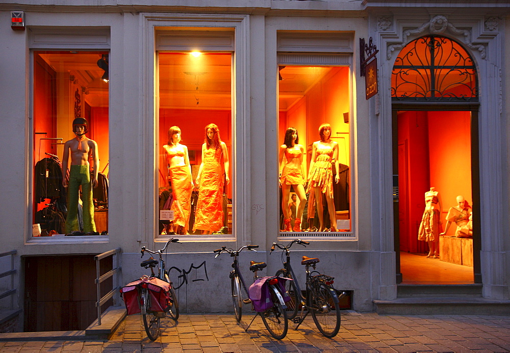 Boutique in the old town, Ghent, East Flanders, Belgium, Europe