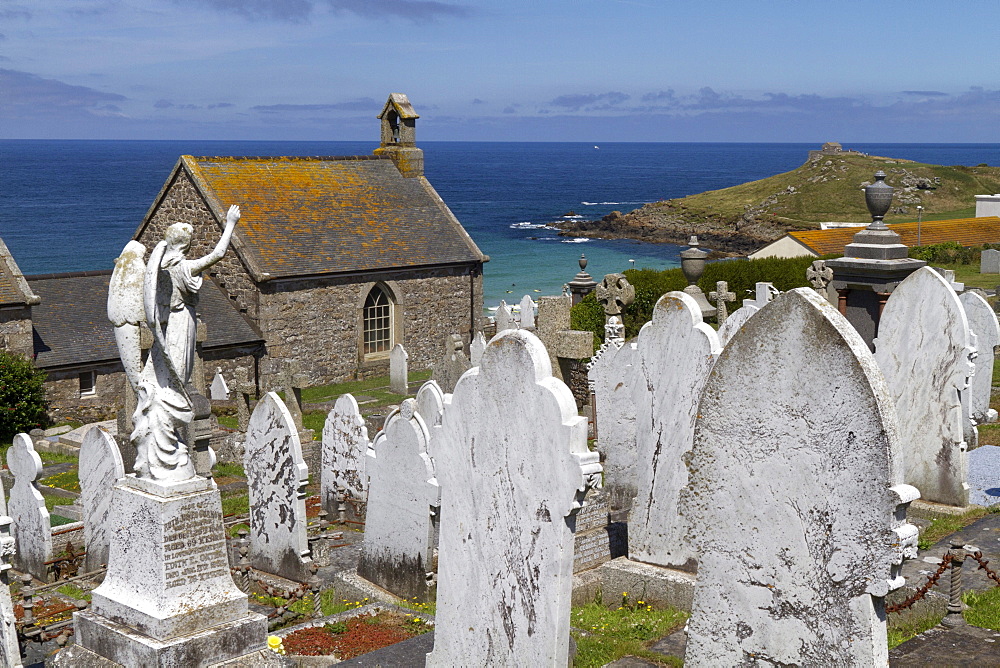 Old cemetery, St. Ives, Cornwall, England, Great Britain, Europe