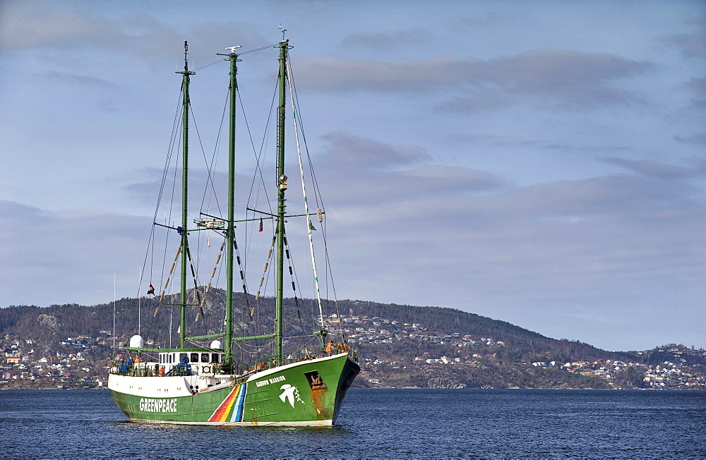 The Greenpeace ship Rainbow Warrior II, Bergen, Norway, Europe