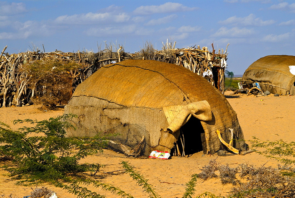 Bedouin tent of the Afar tribe, Djibouti, East Africa, Africa