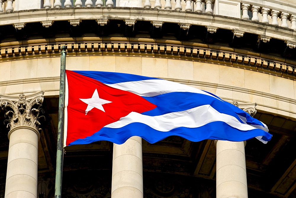 Cuban flag, Havana, Cuba, Caribbean