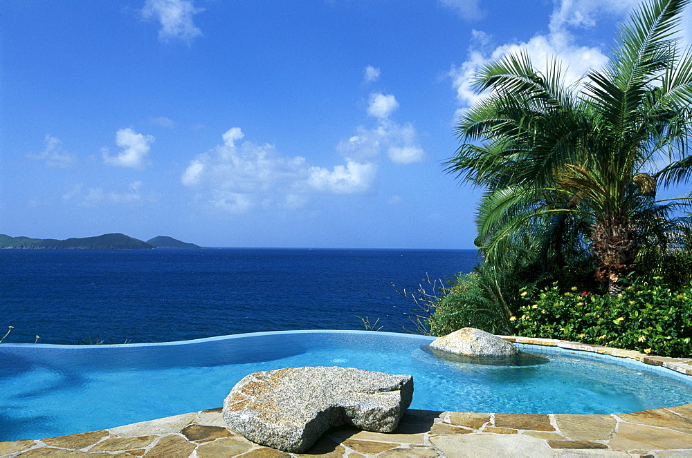 Swimming pool of the Little Dix Bay Resort on Virgin Gorda island, British Virgin Islands, Caribbean