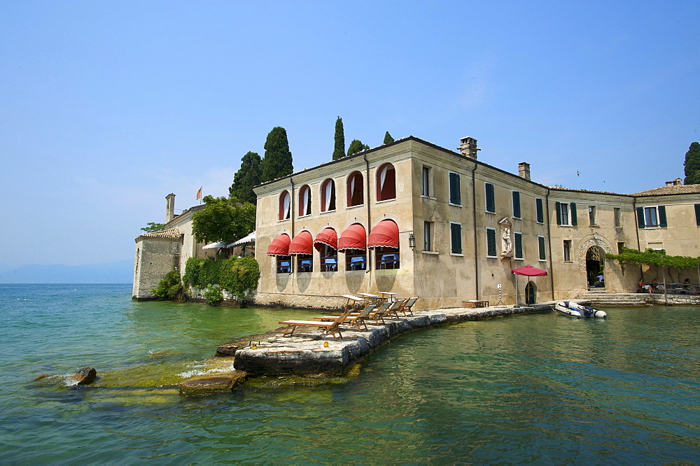 Paddle boat rental in Riva del Garda on Lake Garda, Trentino, Italy, Europe