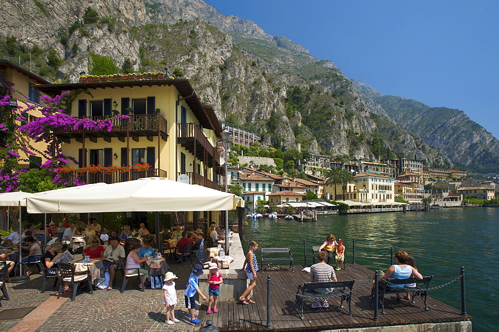 Port of Limone on Lake Garda, Lombardy, Italy, Europe