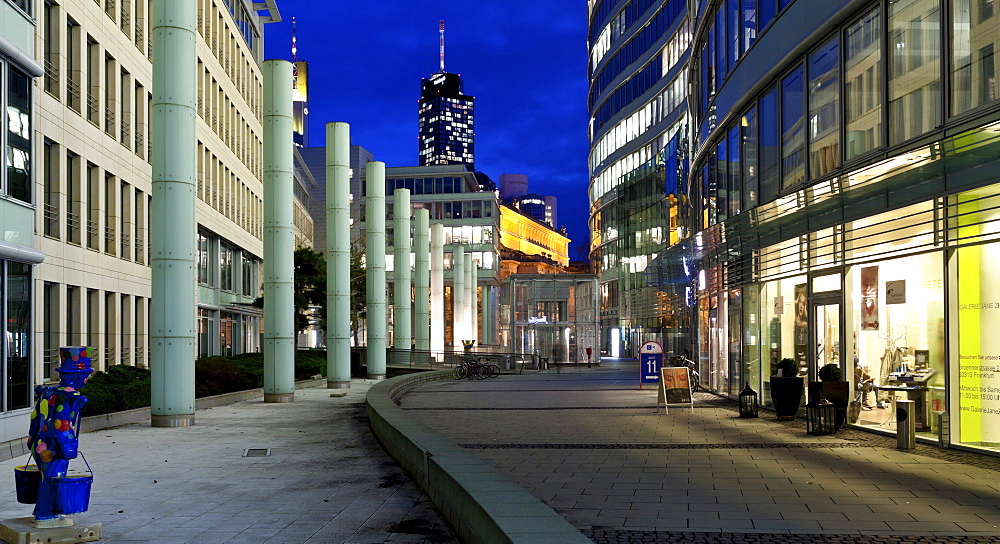 The Frankfurter Welle, a wave-shaped modern office building, designed by the architects JSK, Westend-Sued, Frankfurt am Main, Hesse, Germany, Europe