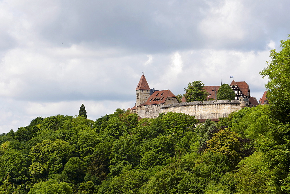 View of the Veste Coburg citadel, Coburg, Upper Franconia, Bavaria, Germany, Europe