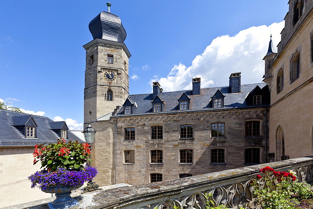 Schloss Callenberg palace, hunting lodge and summer residence of the Dukes of Saxe-Coburg and Gotha, Coburg, Upper Franconia, Bavaria, Germany, Europe