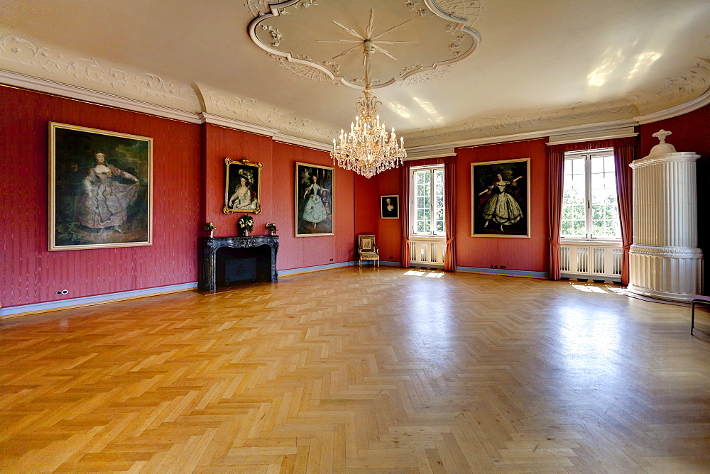 Interior, Schloss Callenberg palace, hunting lodge and summer residence of the Dukes of Saxe-Coburg and Gotha, Coburg, Upper Franconia, Bavaria, Germany, Europe