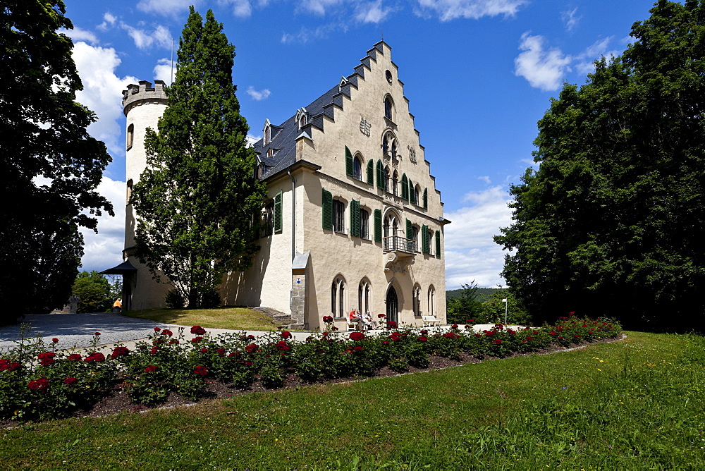 Schloss Rosenau Palace with park, Coburg, Upper Franconia, Bavaria, Germany, Europe