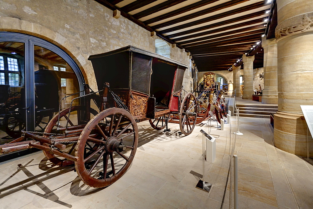 Carriage, weapons and art museum in the Veste Coburg castle, Coburg, Upper Franconia, Franconia, Bavaria, Germany, Europe