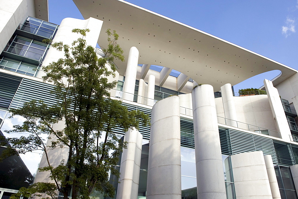 View from the garden, Bundeskanzleramt Federal Chancellery, Berlin, Germany, Europe