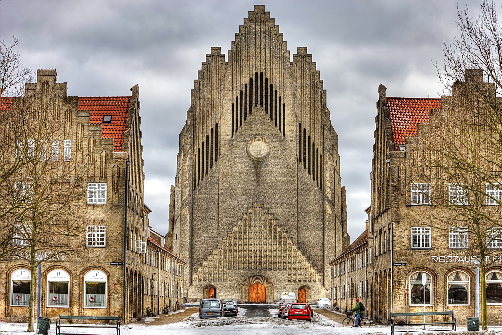 Grundtvigs Church in Copenhagen, Denmark, Europe