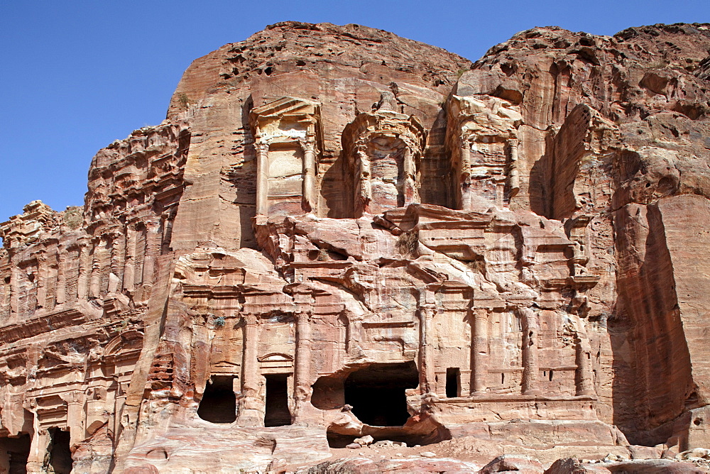 Corinthian Tomb, Petra, the capital city of the Nabataeans, rock city, UNESCO World Hertage Site, Wadi Musa, Hashemite Kingdom of Jordan, Orient, Middle East, Asia