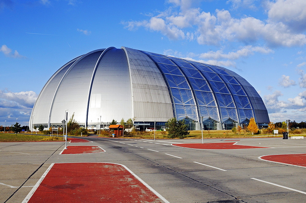 Leisure and amusement park with water park Tropical Islands, former cargo lifter hall, shipyard for airships, Aerium, Brand in the Spree Forest, Lower Lusatia, Lusatia, Brandenburg, Germany, Europe