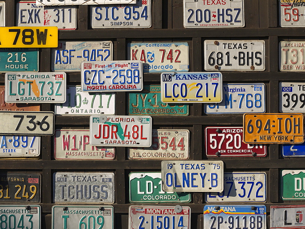 Collection of international license plates