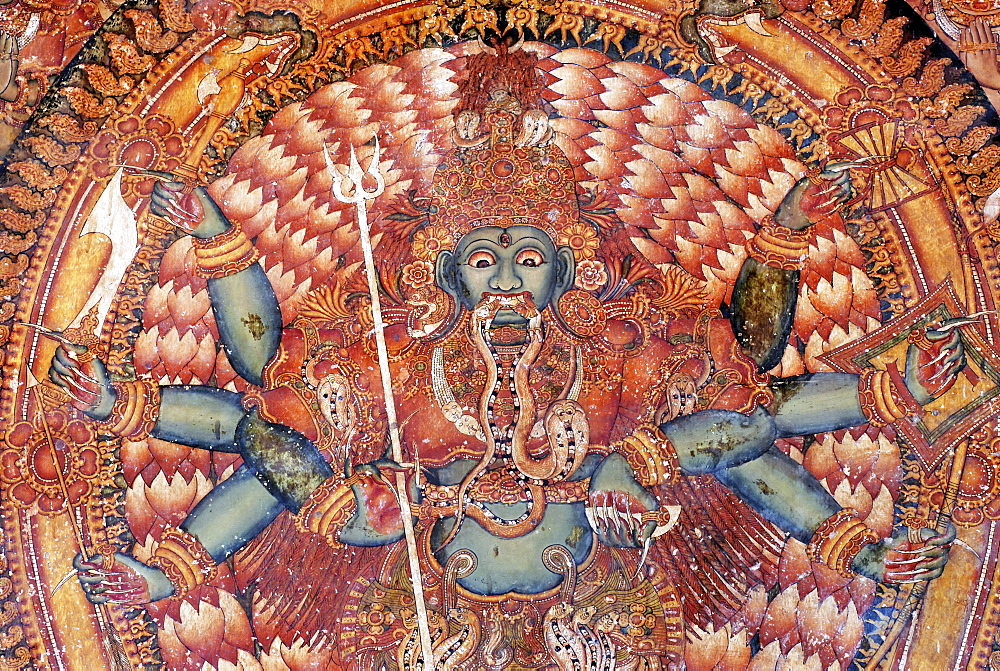 Wall painting, Ettumanoor Mahadevar Temple, Kerala, South India, India, Asia