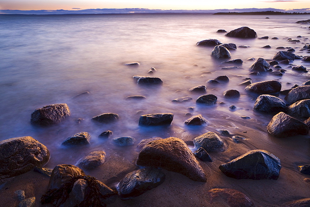 Stones in the surf, Oslofjord, Norway, Scandinavia, Europe
