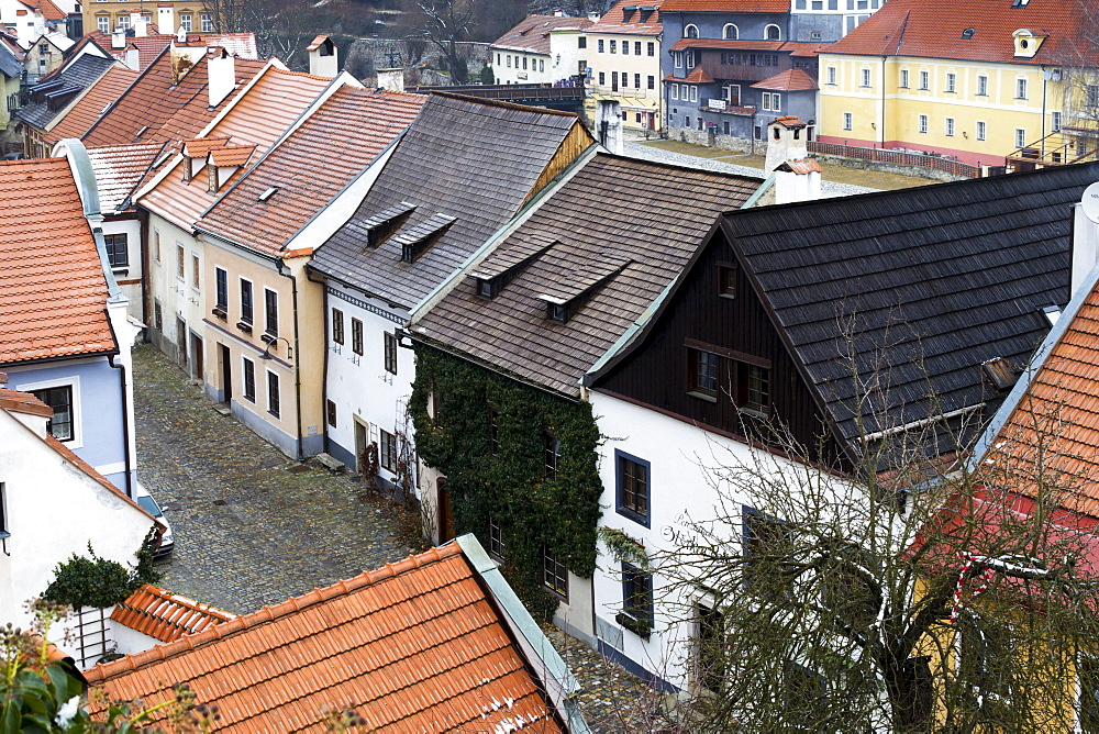 Historic town centre of Cesky Krumlov, Bohemian Krumlov, UNESCO World Heritage Site, Bohemia, Czech Republic, Europe