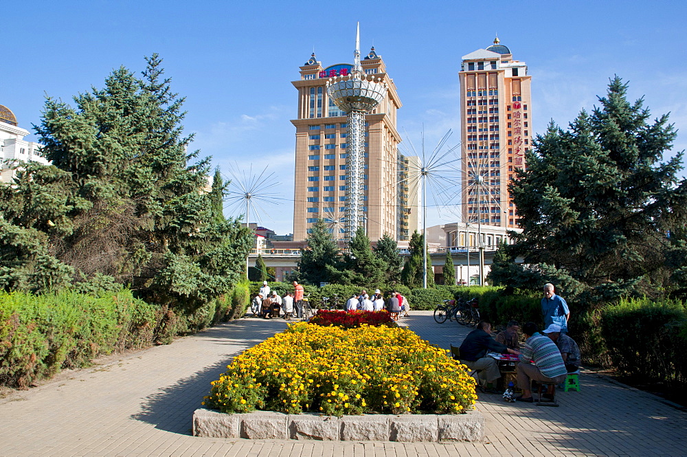 The skyline of Harbin, Heilongjiang, China, Asia
