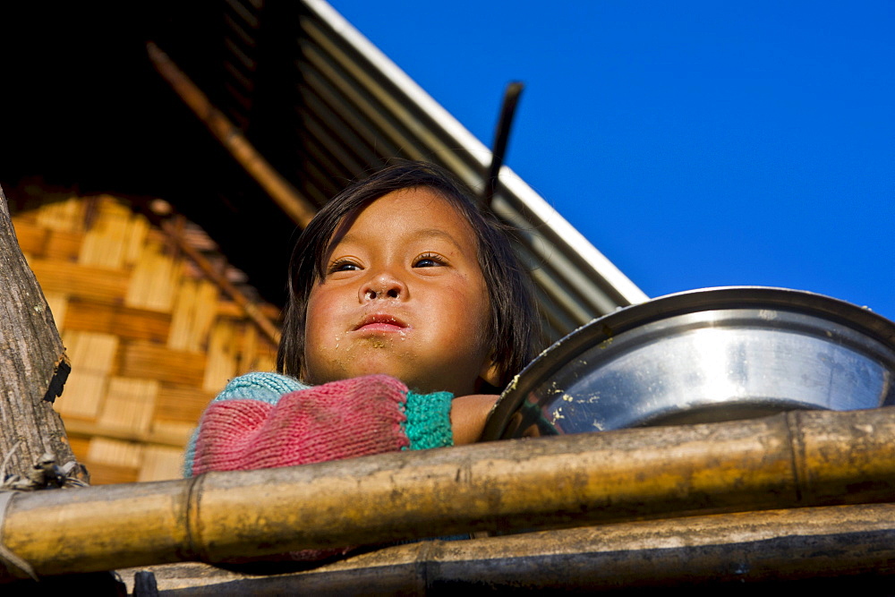 Young girl from the Apatani ethnic group, Arunachal Pradesh, North East India, India, Asia