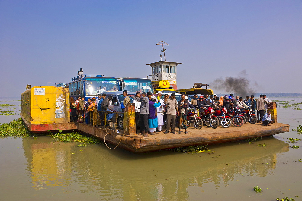 Ferry across the Madhumati river, Bangladesh, Asia