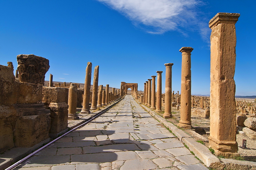 Roman ruins of Timgad, UNESCO World Heritage Site, Algeria, Africa