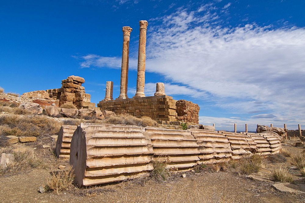 The Roman ruins of Timgad, Unesco World Heritage Site, Algeria, Africa