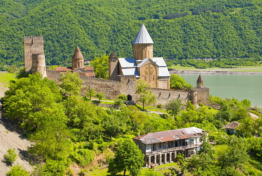 Fortress monastery, Alaverdi Monastery, Kakheti, Georgia, Caucasus