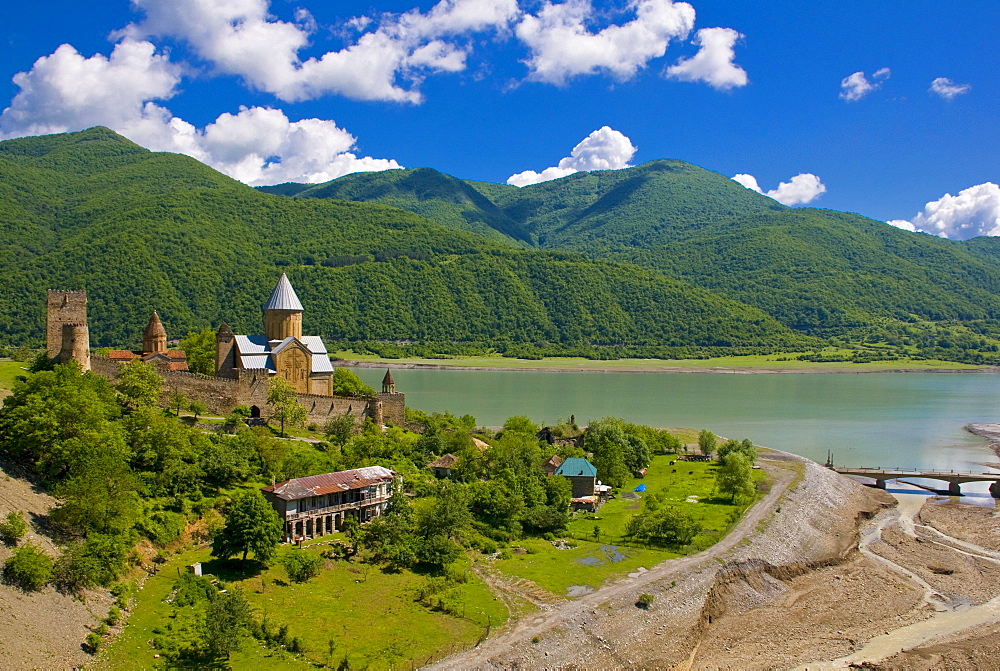 Fortress monastery, Alaverdi Monastery, Kakheti, Georgia, Caucasus