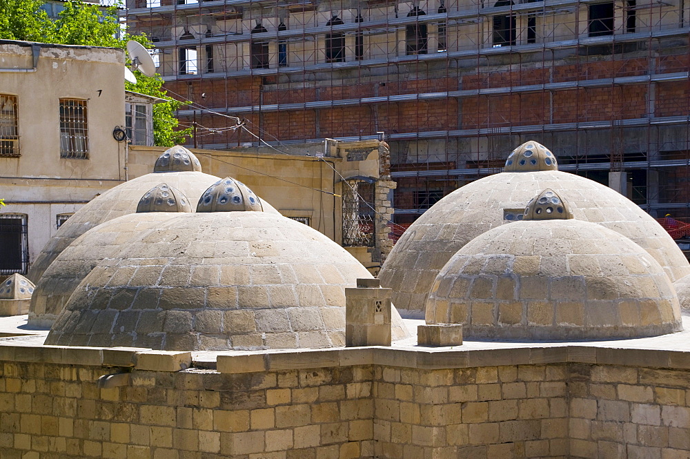 Roof of an old steam bath, Hammam, Baku, Azerbaijan, Caucasus, Middle East