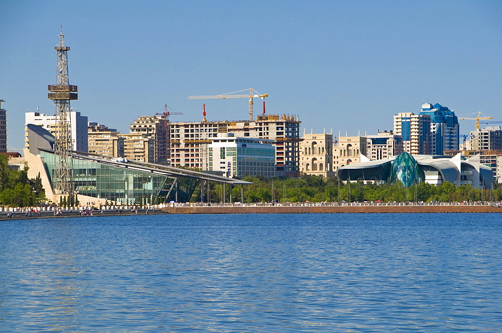 Modern waterfront from Baku, Azerbaijan, Caucasus, Middle East