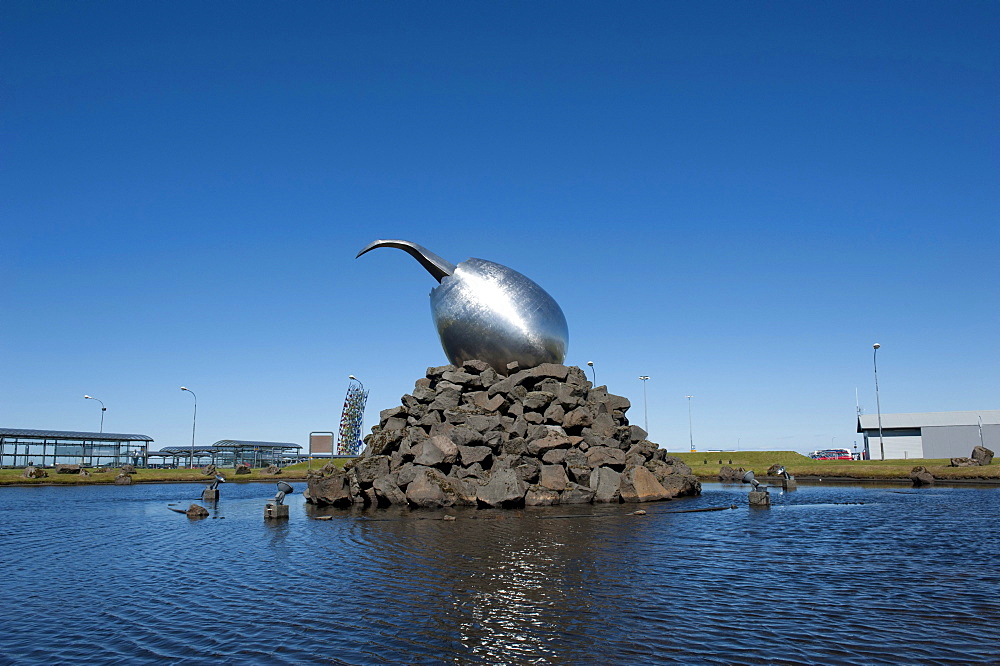 Monument Jet Nest by Magnus Tomasson, Leifur Eiriksson airport, Keflavik, Iceland, Scandinavia, Northern Europe, Europe