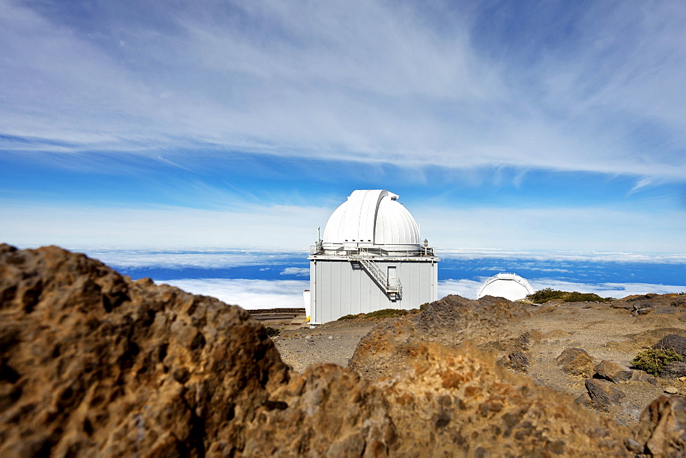 Observatory, Roque de los Muchachos mound, Caldera de Taburiente, La Palma island, Canary Islands, Spain, Europe