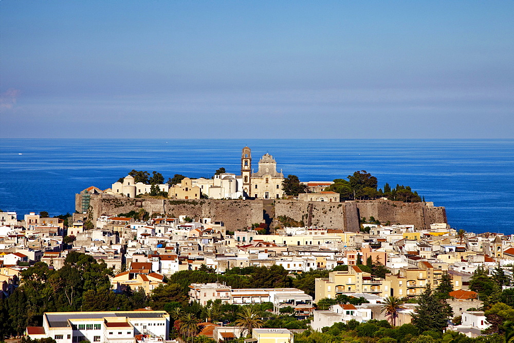 Castle Hill, City of Lipari, Lipari, Aeolian Islands, Sicily, Italy, Europe