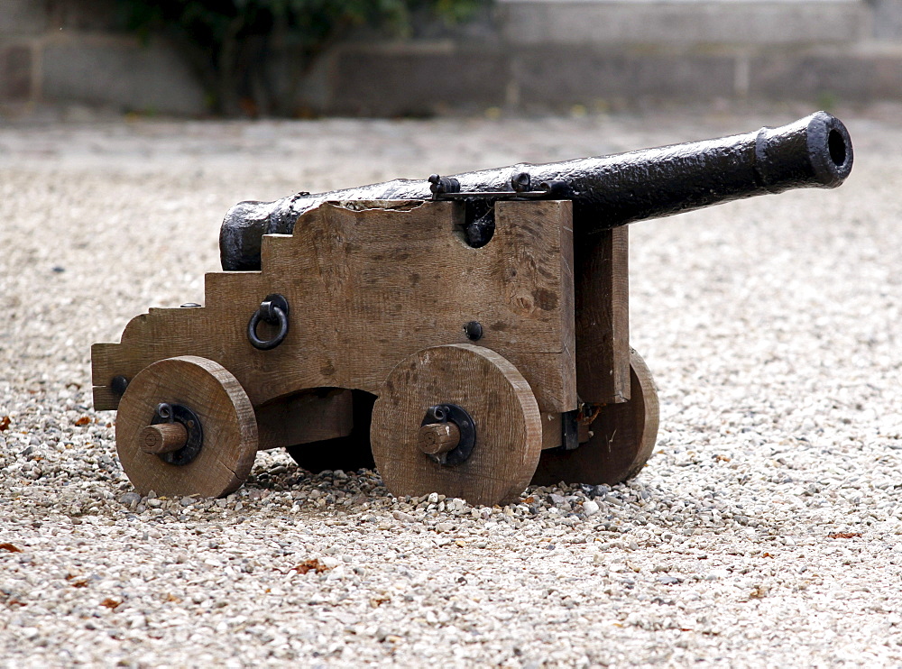 Old cannon at Valdemars Castle, Svendborg, Funen, Denmark, Europe