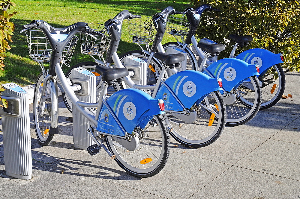 Rental bikes, bicycles, Santander, Cantabria, Spain, Europe