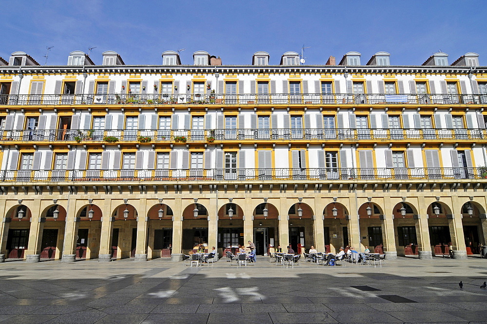 Plaza de la Constitucion, San Sebastian, Pais Vasco, Basque Country, Spain, Europe