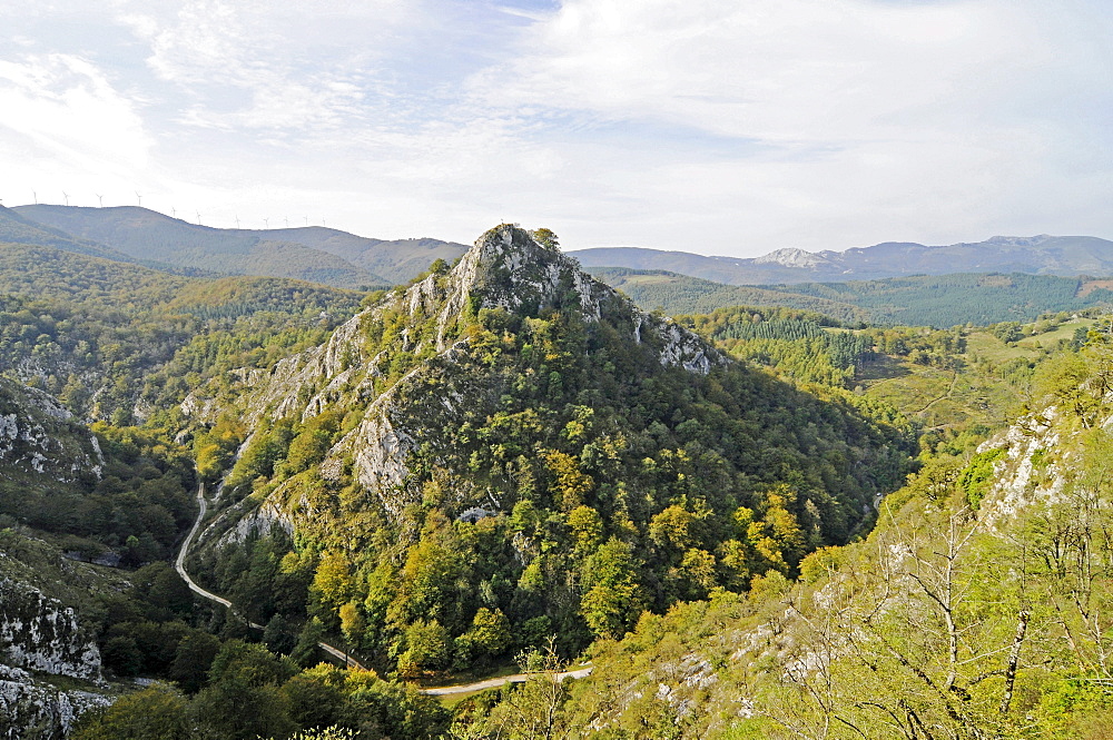 Landscape, Arantzazu, Onati, Gipuzkoa province, Pais Vasco, Basque Country, Spain, Europe