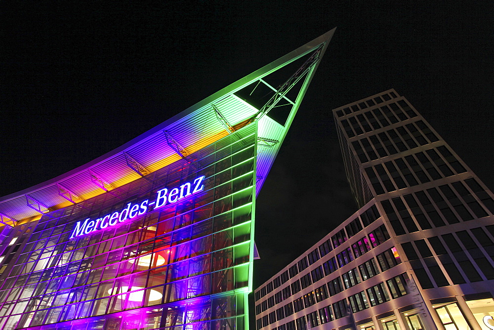 Mercedes Benz branch at Salzufer, Festival of Lights 2010, Berlin, Germany, Europe