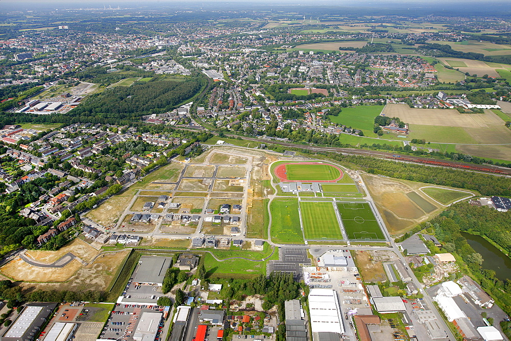 Aerial view, Maybacher Heide building area, Recklinghausen, Ruhr area, North Rhine-Westphalia, Germany, Europe
