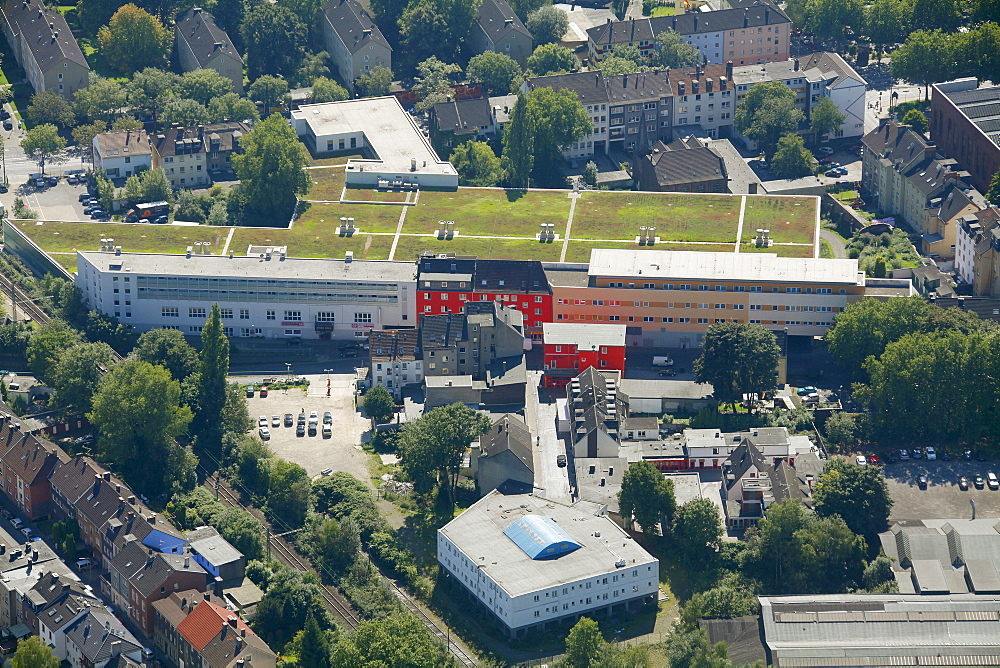 Aerial view, red light district, Bochum, Ruhr area, North Rhine-Westphalia, Germany, Europe