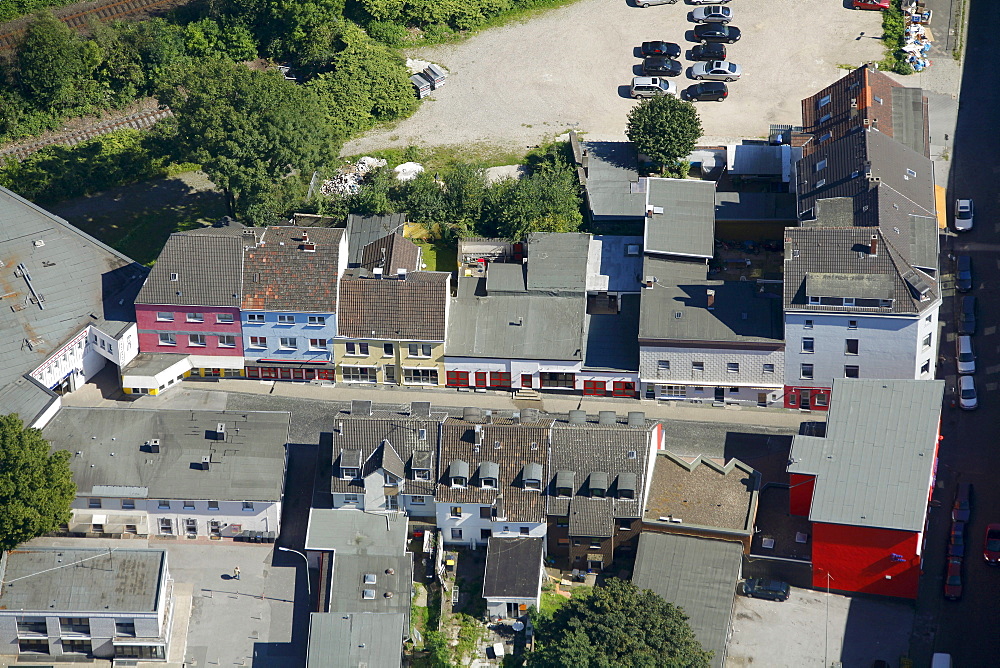 Aerial view, red light district, Bochum, Ruhr area, North Rhine-Westphalia, Germany, Europe