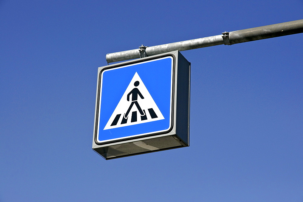 Pedestrian crossing sign, Germany, Europe