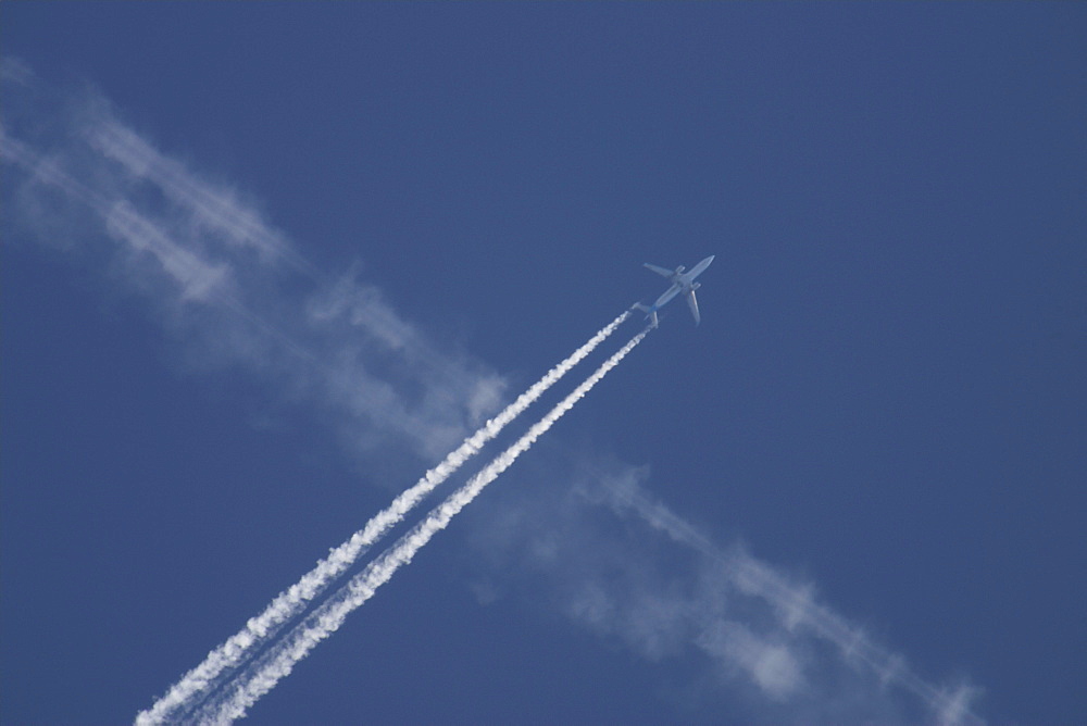 Vapour trails in the sky