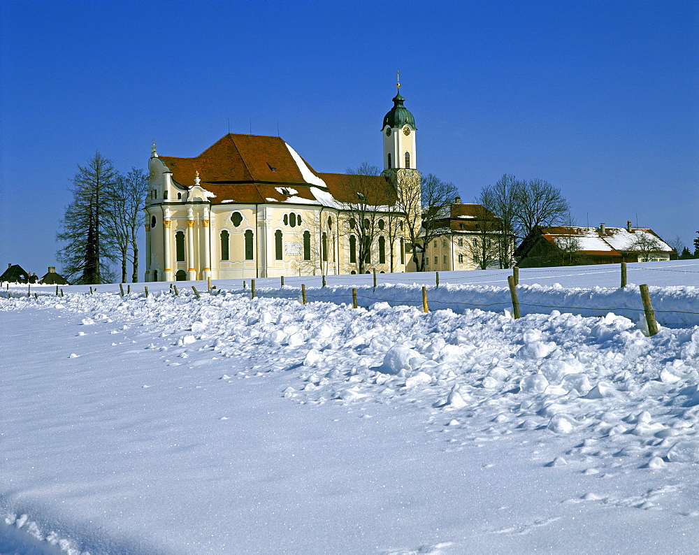 Wieskirche church, Pfaffenwinkel, Upper Bavaria, Germany, Europe