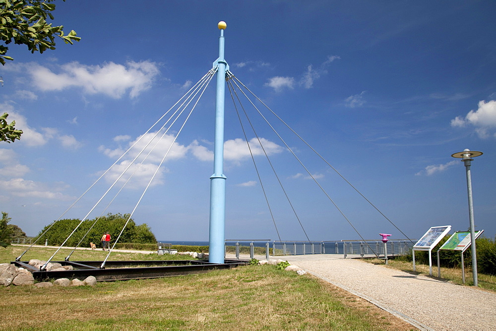 Viewing platform on the cliff, Baltic resort Hohwacht, Hohwachter Bucht bay, Baltic Coast, Schleswig-Holstein, Germany, Europe