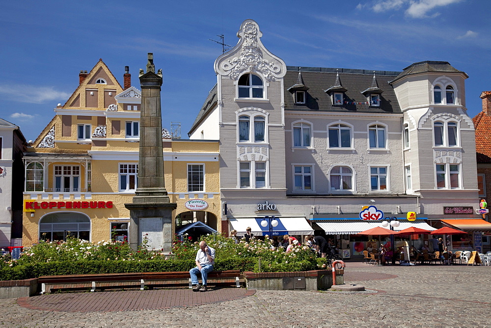 Market square, Eutin, Naturpark Holsteinische Schweiz, nature park, Schleswig-Holstein, Germany, Europe